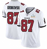Nike Men & Women & Youth Buccaneers 87 Rob Gronkowski White 2021 Super Bowl LV Vapor Untouchable Limited Jersey,baseball caps,new era cap wholesale,wholesale hats